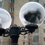 Місто і життя: В Житомире на Соборном Майдане вандалы украли декоративные фонари