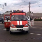 В Житомире посреди улицы загорелся автомобиль «Славута». ФОТО