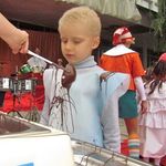Люди і Суспільство: В День Житомира детей превращали в шоколадные конфеты. ФОТО