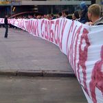 Люди і Суспільство: В Житомире, несмотря на запрет суда, состоялась акция в поддержку телеканала ТВі. ФОТО