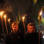 Надзвичайні події: Полсотни националистов прошлись маршем с факелами по вечернему Житомиру. ФОТО