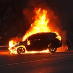 Кримінал: В Житомире ночью сгорела иномарка. Милиция проводит проверку по факту поджога