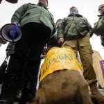 Мешок с «дерибаном» принесли активисты в Житомирский Облавтодор