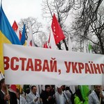 На акции «Вставай, Украина!» в Житомире собралось не менее 5 тыс человек. ФОТО