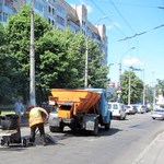 Город: В Житомире ремонтируют дороги. Площадь Победы перекрыта