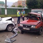 В Житомире в результате столкновения двух автомобилей два человека оказались в больнице. ФОТО