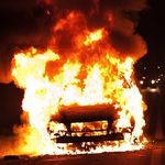 В Житомире ночью сгорел автомобиль. ФОТО