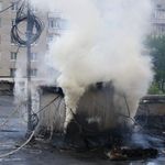 Надзвичайні події: На улице Хлебной в Житомире горела крыша 5-этажного дома. ФОТО