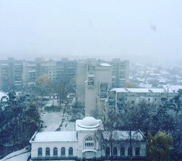 Місто і життя: Сегодня в Житомире выпал первый снег. ФОТО