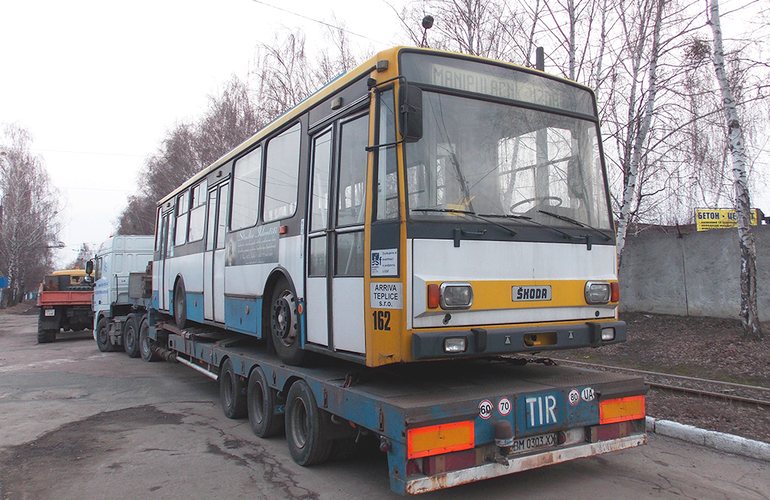 Из Чехии в Житомир прибыл троллейбус Škoda. ФОТО