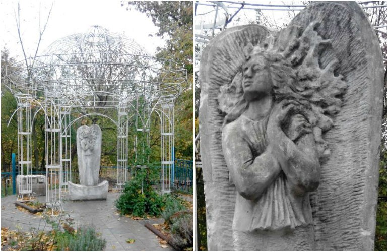 Посреди житомирского парка установили статую неизвестного автора