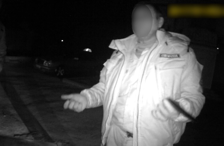 Пьяный водитель частной охранной фирмы катался по Житомиру с включёнными проблесковыми маячками. ФОТО