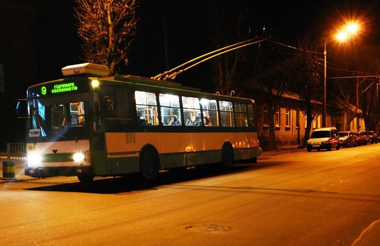 С 25 июня в Житомире запускают ночные маршруты троллейбусов из центра во все крупные микрорайоны