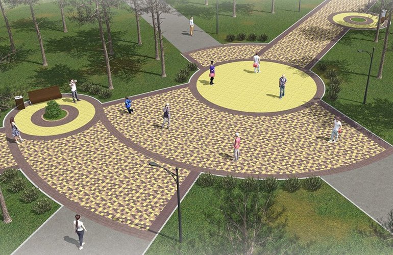 Житомирянам показали проект реконструкции центральной аллеи в Гидропарке. ФОТО
