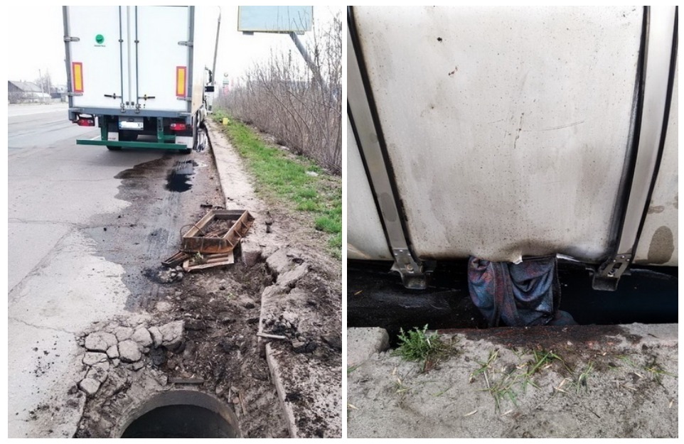 Грузовик «Укрпочты» попал в ДТП в Житомире: на дорогу вытекло полтонны горючего. ФОТО