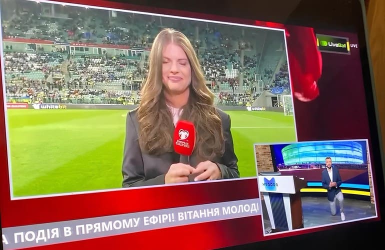 Марина Машкіна отримала пропозицію одружитися в прямому ефірі від футбольного коментатора Вадима Шевякіна