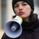 Наука і освіта: Сегодня в Житомире 20 студентов протестовали против Закона «О высшем образовании». ФОТО