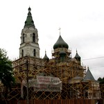 В Житомире началась реконструкция фасада Крестовоздвиженского храма. ФОТО
