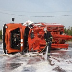 Происшествия: Под Житомиром перевернулся автомобиль пожарной помощи. ФОТО