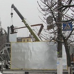 В Житомире вместо недавно демонтированных билл-бордов устанавливают новые. ФОТО