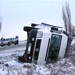 На трассе Хмельницкий-Житомир перевернулась междугородная маршрутка с пассажирами