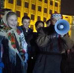 Город: В Житомире рождественский евромайдан прошел с колядками и фейерверком. ВИДЕО