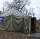  В Житомире на Смолянке установили палатку, где можно согреется и поесть. ФОТО 