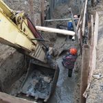 Город: В Житомире на улице Восточной вновь ремонтируют канализационный коллектор. ФОТО