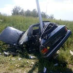 Происшествия: Ford Scorpio разбился об электроопору под Житомиром. ФОТО
