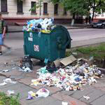 Город: В Житомире на Старом бульваре проблема с вывозом мусора? ФОТО
