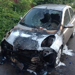 Замначальнику Житомирского управления Миндоходов сожгли автомобиль Nissan Micro