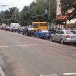 Город: В Житомире из-за перекрытой улицы Черняховского образовались «тянучки». ФОТО