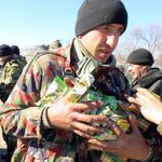 Житомирские волонтеры передали бойцам в зоне АТО теплые вещи и еду. ФОТО