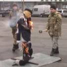 В День Соборности Украины в Житомире сожгли чучело Путина. ВИДЕО