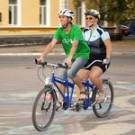  В рамках всеукраинского велопробега Житомир посетили <b>незрячие</b> велосипедисты. ФОТО 