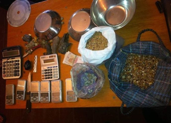 На севере Житомирской области СБУ изъяла почти 10 килограммов янтаря. ФОТО