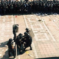Митинг у Рады: в милицию бросили боевую гранату. ВИДЕО