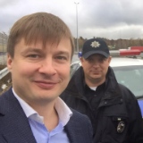 Патрульные полицейские оштрафовали лидера Житомирской ВО Свободы Сидора Кизина. ФОТО