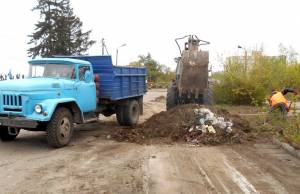 При въезде в Житомир инспекция по благоустройству убрала горы мусора. ФОТО