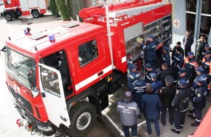  Подразделения <b>ГСЧС</b> Житомирской области получили новые пожарные автомобили. ФОТО 