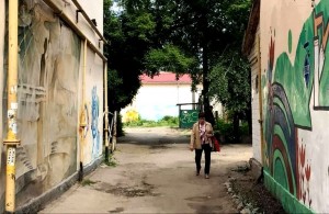  Олена <b>Галагуза</b> обратила внимание на старые дворики в центре Житомира: не убранный мусор, вонь, грязь и бездорожье. ФОТО 
