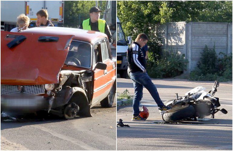 На окраине Житомира мотоцикл столкнулся с «Жигулями», есть жертвы. ФОТО
