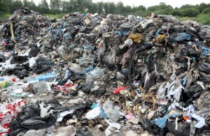 Гору львовского мусора вывалили на окраине города в Житомирской области. ФОТО