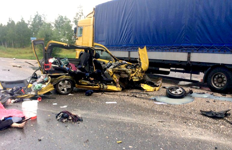 Жуткое ДТП на Житомирщине: легковушка влетела в грузовик, погибли дети водителя