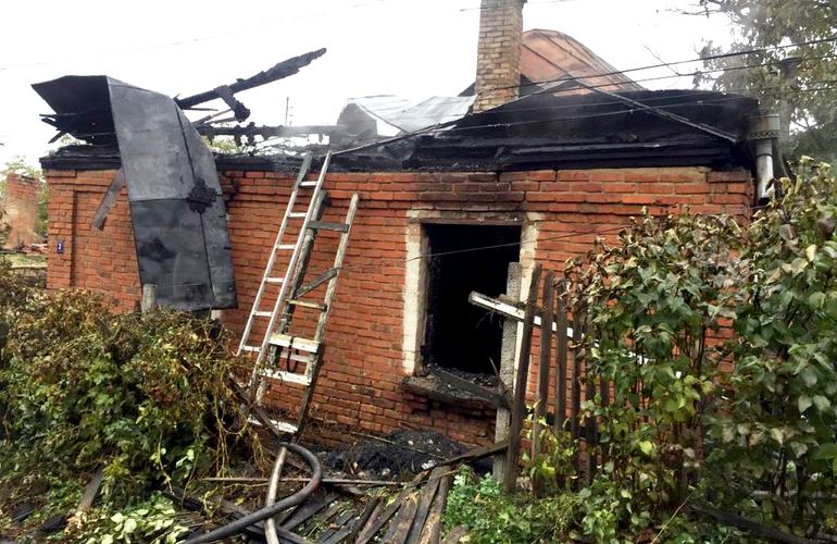 В Житомире в сгоревшем доме нашли останки человека
