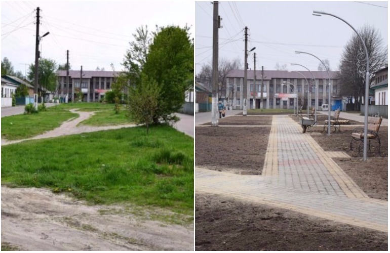 В небольшом городке на Житомирщине капитально отремонтировали бульвар. ФОТО