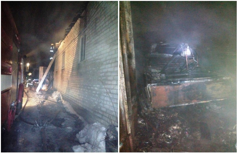14 спасателей тушили загоревшийся в Житомире гараж