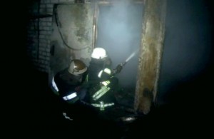 Всю ночь 12 спасателей тушили пожар на деревообрабатывающем предприятии в Бердичеве