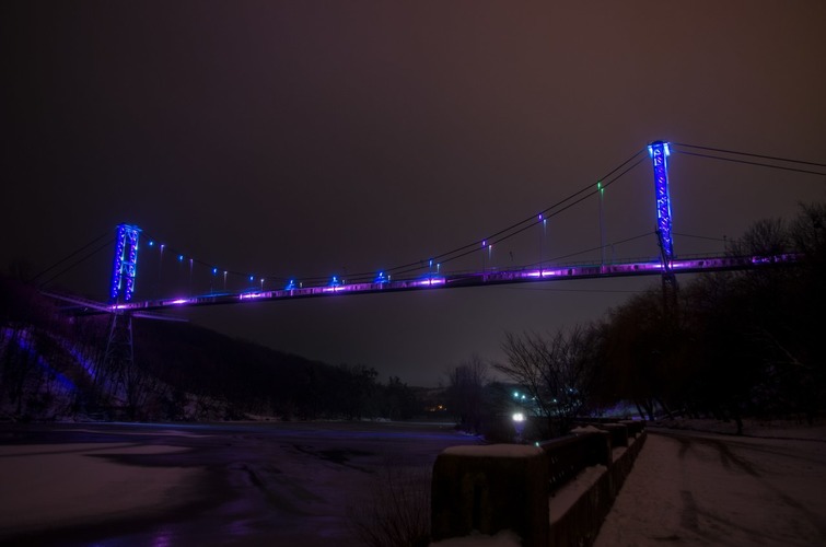 Скоро Житомирский мост снова будет с разноцветной подсветкой
