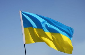 В Житомире на площади Королёва развернут 80 сине-желтых флагов